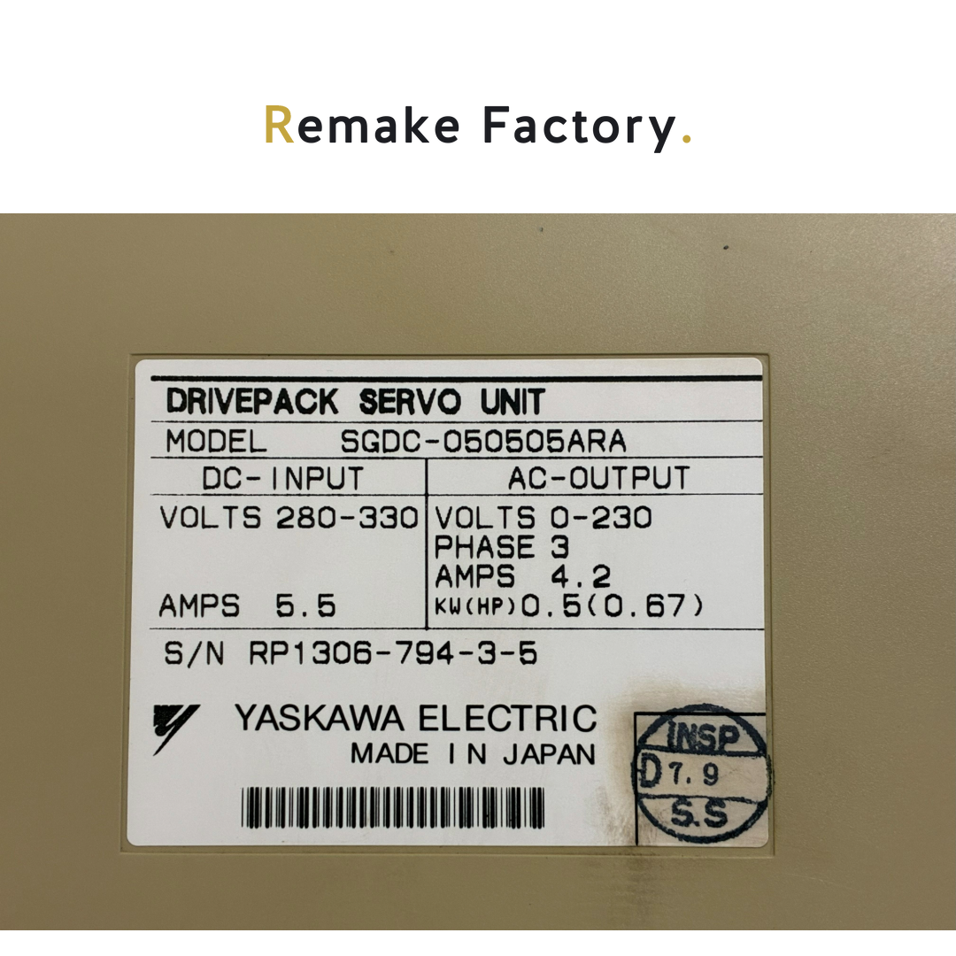 YASKAWA（安川電機） SGDC-050505ARA　サーボパック　ロボット用　【動作確認済／中古】