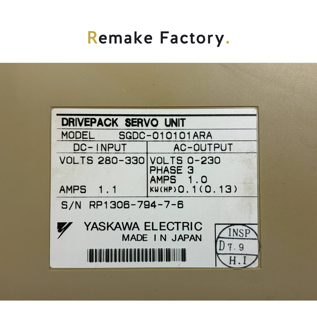 YASKAWA（安川電機） SGDC-010101ARA　サーボパック　ロボット用　【動作確認済／中古】